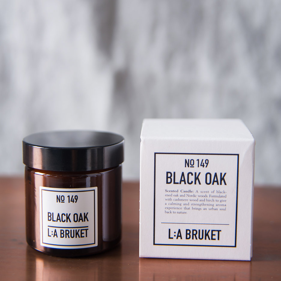 LA Bruket Black Oak candle