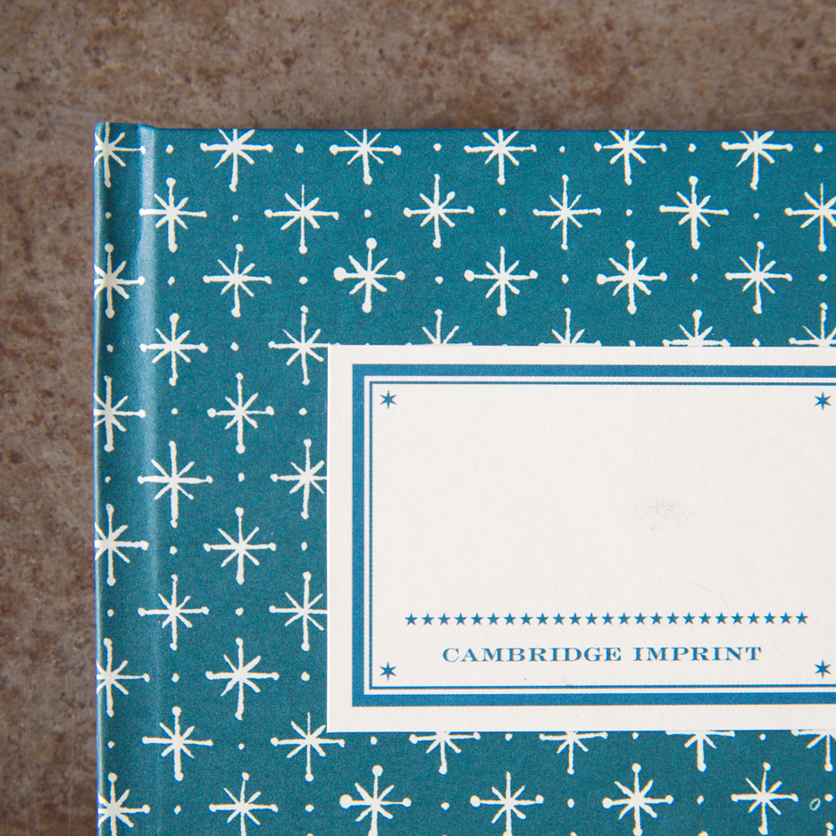 Blue little stars patterned hardback notebook