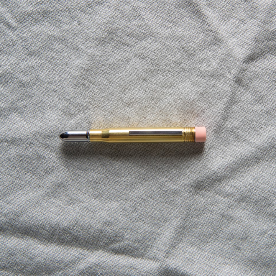 Brass bullet pencil