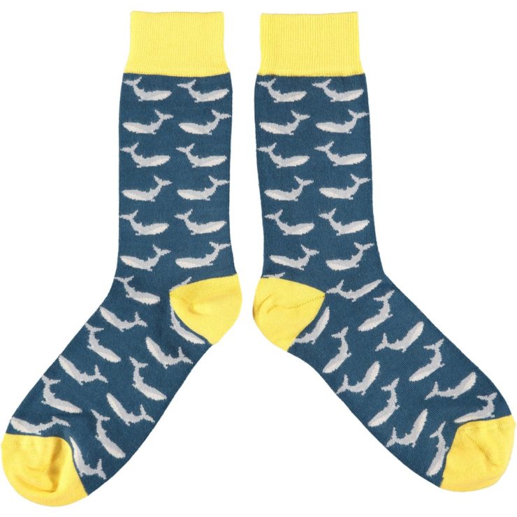 MEN'S COTTON SOCKS WHALES
