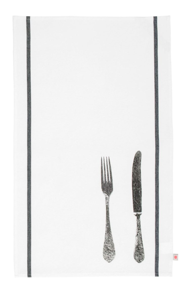 TEA TOWEL METALLIC KNIFE & FORK - Image 3